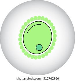 Bacteria virus flat sign symbol icon on background