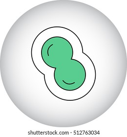 Bacteria virus flat sign symbol icon on background