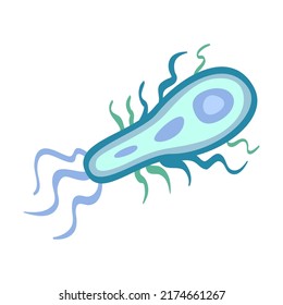 Bacteria, virus, germ, cancer cells, coronavirus in round border. Can be used for epidemic, healthcare, illness