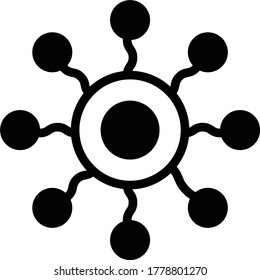 bacteria virus germ flat icon