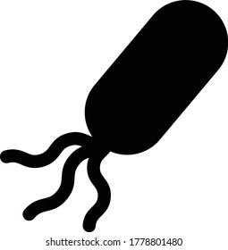 ícono plano del germen del virus de las bacterias