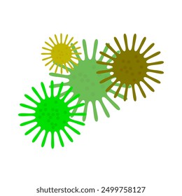 bacteria virus germ vector. flat style. health theme. micro organisms