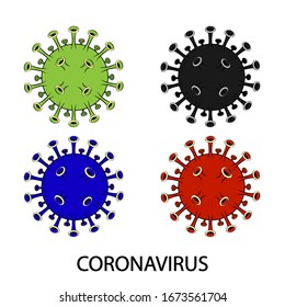 Bacteria, virus, gérmenes conjunto de iconos. Vector.