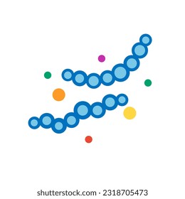 Bacteria and virus icon. Disease-causing bacteria, viruse and microbe. Color germ, bacterium vector illustration. Coronavirus and bacterium, pathogen hepatovirus and zika