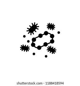 bacteria, virus icon. Element of genetics and bioengineering icon. Premium quality graphic design icon. Signs and symbols collection icon for websites, web design, mobile app