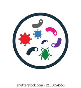 Bacteria, virus icon. Simple editable vector isolated on a white background.