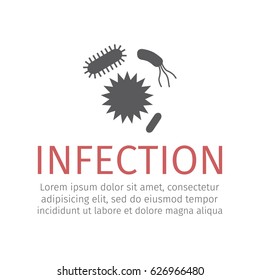 Bacteria, virus icon. Vector sign for web graphic