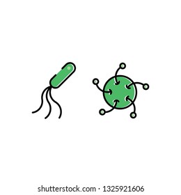 bacteria and virus icon vector symbol 