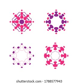 Bacteria virus Illustration logo design