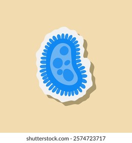 Bacteria and virus illustration. Pathogenic bacteria, viruses and microbes, disease-causing, color germs, bacterium type, microorganism infection