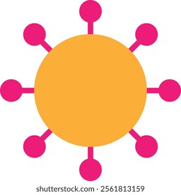 Bacteria Virus Infection Icon Vector Flat Illustration