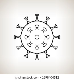 Bacterias o virus aislados en un fondo liviano , ilustración vectorial