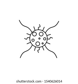 bacteria virus science line icon on white background. element of bacterium virus illustration icons. signs symbols can be used for web logo mobile app UI UX