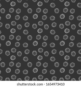 Bacteria or virus Seamless Pattern, Hand Drawn symbol background. Vector illustration.