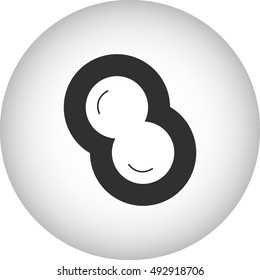 Bacteria virus sign silhouette symbol icon on background