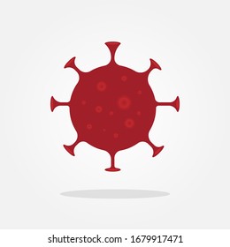 Bacteria - virus symbol. isolated vector illustration.