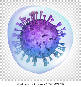 Bacteria virus in transparent background