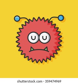 bacteria virus vector icon
