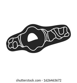 Bacteria of virus vector icon.Black,simple vector icon isolated on white background bacteria of virus .