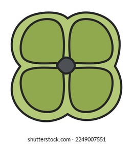 Bacterias del icono del vector del virus.Icono del vector de color aislado en bacterias de fondo blanco del virus.