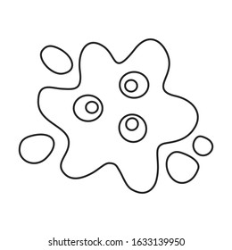 Bacteria of virus vector icon.Outline,line vector icon isolated on white background bacteria of virus .