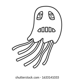 Bacteria of virus vector icon.Outline,line vector icon isolated on white background bacteria of virus .