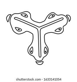 Bacteria of virus vector icon.Outline,line vector icon isolated on white background bacteria of virus .
