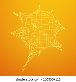 Bacteria virus wireframe mesh model,vector illustration microbe. Bacteria virus or germs microorganism cells under microscope.