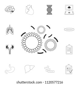 Bacteria and viruses icon. Simple element illustration. Bacteria and viruses symbol design from Medical collection set. Can be used for web and mobile on white background