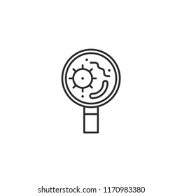 Bacteria and Viruses Modern Simple Vector Icon
