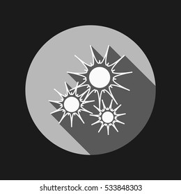 bacteria and viruses vector icon
