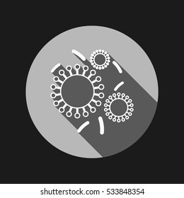 bacteria and viruses vector icon