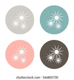 bacteria and viruses vector icon