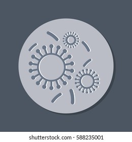 bacteria and viruses vector icon