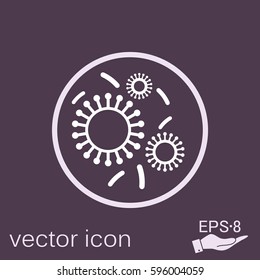 bacteria and viruses vector icon