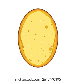 bactérias amarelo esponja desenho animado. odor sanitize, sabão de esfregar, detergente branqueador bactérias sinal de esponja amarela. símbolo isolado ilustração vetor
