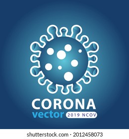 Bacterial Coronavirus Cell Icon, Novel Coronavirus Bacteria 2019-nCoV. No Infection and Stop the Corona Virus Concept. Corona Virus Cells. ep 10