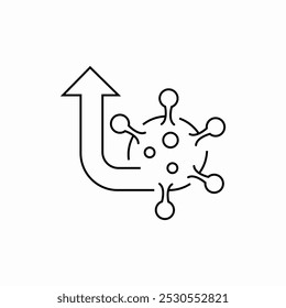 Icono de crecimiento bacteriano signo Vector