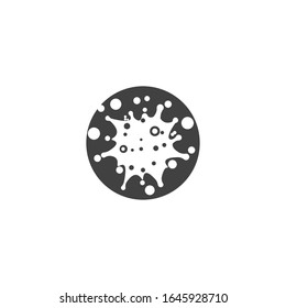 Naturaleza del símbolo vectorial de la plantilla de logotipo bacteriano