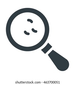 Bacterial Magnification Colored Vector Icon