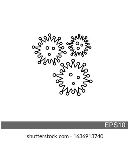 bacterial, microbial icon on a white background. vector illustration