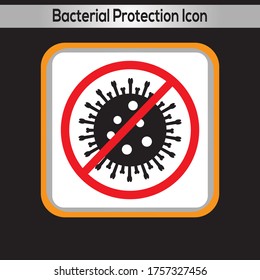 Icono de protección bacteriana. gráficos vectoriales