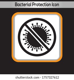 Bacterial Protection Icon. vector graphics