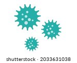 Bacterial or virus icon on white background.