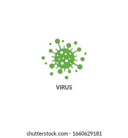 Bacterial virus icon vector flat design