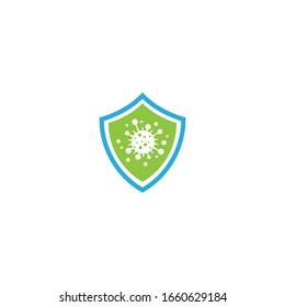 Diseño plano vectorial de icono bacteriano