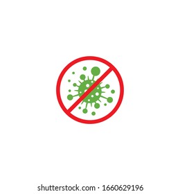 Bacterial virus icon vector flat design