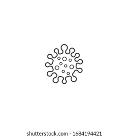Bacterial virus icon vector flat design