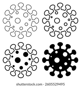 bacterias vector icon isolated on white background