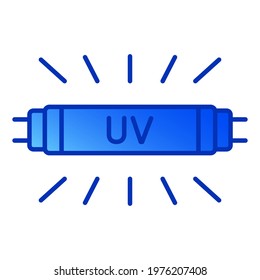 Bactericidal UV Lamp. Medical Antimicrobial Device For Home, Clinic, Hospital. Ultraviolet Light Disinfection Lamp. Ultraviolet Germicidal Irradiation. UV Light. Vector